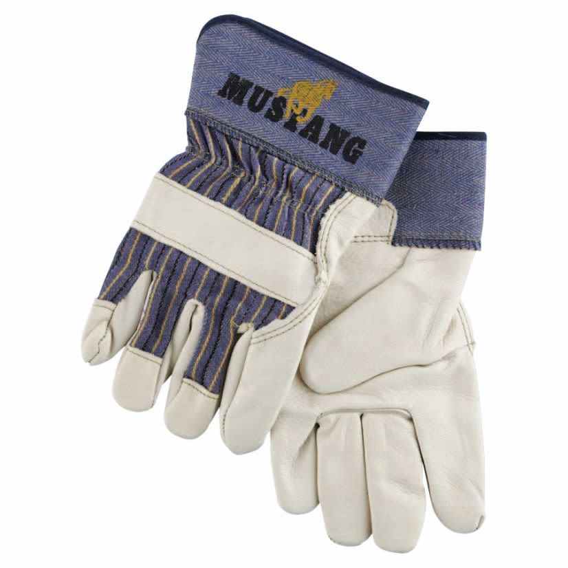 MEMPHIS 127-1935/XL MUSTANG PREMIUM GRAIN LEATHER PALM GLOVES - X-LARGE
